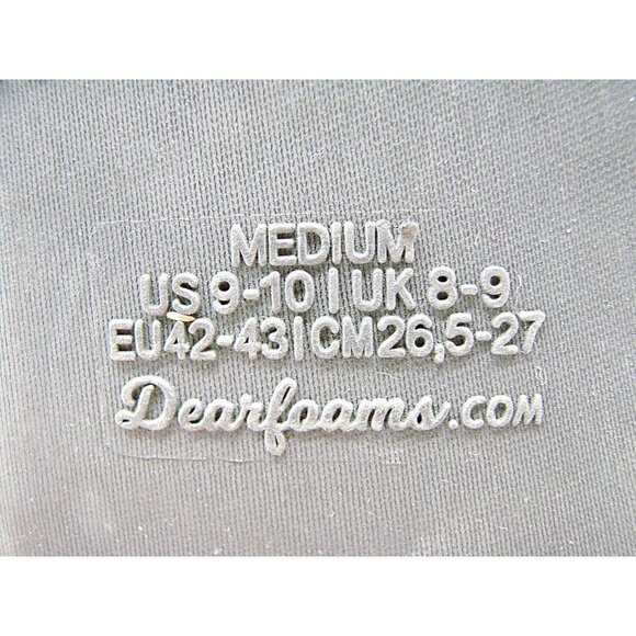 Dearfoams Indoor Outdoor Slippers Mens Memory Foam Charcoal Gray Size US 9-10 - Picture 10 of 12